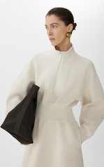 Dress / JNBY Cotton Blend Air-Layer X-Line Long Sleeve Dress