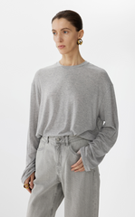 T-shirt / JNBY Tencel-Cashmere Relaxed Fit Long Sleeve T-Shirt