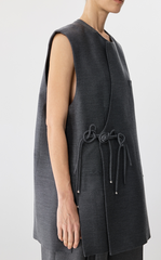 Vest / JNBY Twist Knot Lyocell Mid-Length Vest