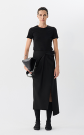 Skirt / JNBY Long Wool-Blend Asymmetric Skirt