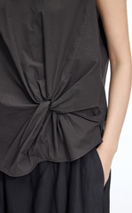 Top / JNBY Gathered Cotton Sleeveless Top