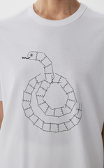 T-shirt / JNBY Cotton-Hemp Relaxed Fit Snake Graphic T-Shirt