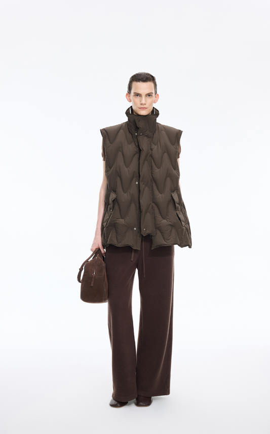 Down Vest / JNBY Oversized Wavy Quilted Down Vest