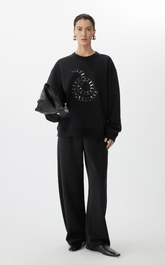 Sweatshirt / JNBY Embellished Snake Metallic Sweatshirt