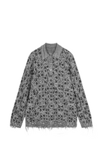 Sweater / JNBY Geometric Patterned Polo Neck Sweater