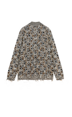 Sweater / JNBY Geometric Patterned Polo Neck Sweater