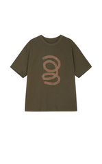 T-shirt / JNBY Cotton-Hemp Relaxed Fit Snake Graphic T-Shirt