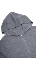 Sweater / JNBY Wool Slim Fit Half-Zip Hooded Pullover