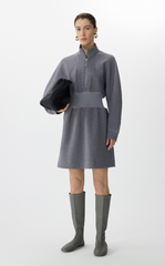 Dress / JNBY Cotton Blend Air-Layer X-Line Long Sleeve Dress