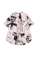 Shirt / JNBY Short-Sleeve Cotton Shirt with Comic Print