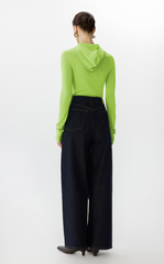 Sweater / JNBY Wool Slim Fit Half-Zip Hooded Pullover