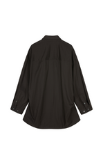 Shirt/JNBY Oversized Cotton Twill Bow-Knot V-Neck Shirt