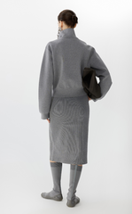 Sweater / JNBY Cotton Short Cardigan with Dual-Zip