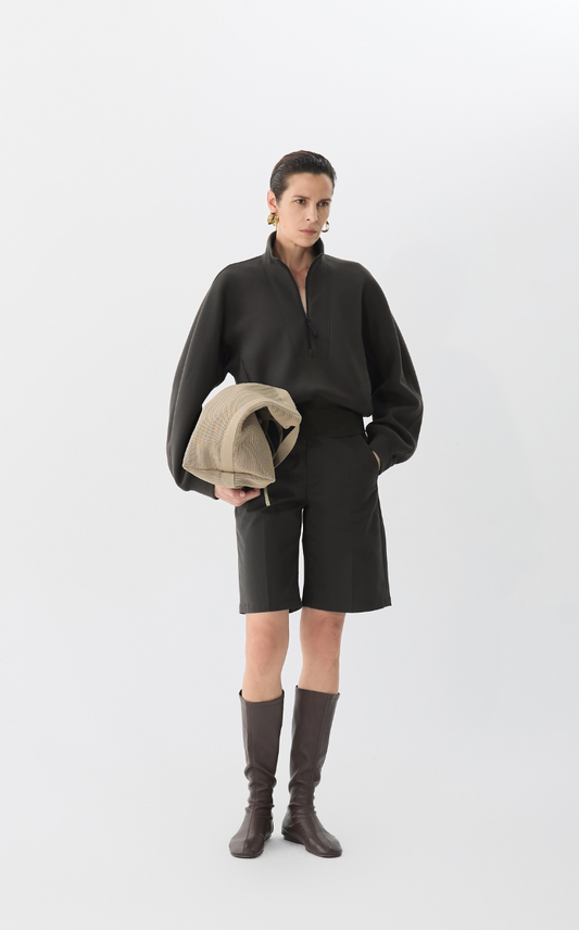 Sweatshirt/JNBY Cotton Blend Air Layer Pullover