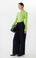 Sweater / JNBY Wool Slim Fit Half-Zip Hooded Pullover