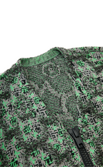 Sweater / JNBY Geometric Oversized Zip-Up Knit Cardigan