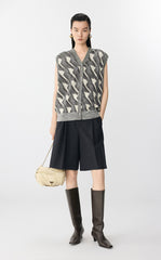 Sweater / JNBY Unique Patterned Loose Knit Vest