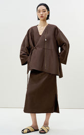 Jacket / LESS Linen-Silk Tie Jacket