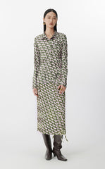 Shirt / JNBY Wrinkled Patterned Long Sleeve Shirt