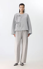 Coat / JNBY Oversized Chinese-Inspired Denim Jacket