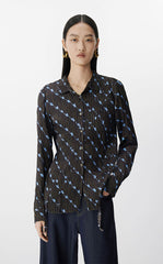 Shirt / JNBY Wrinkled Patterned Long Sleeve Shirt