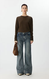 الكفاف / JNBY مُتَفَجِّع مُتَقَطَّع دينيم الكفاف