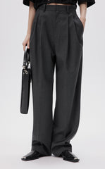 Pants / JNBY All-match Classic High-waist Straight-leg Loose Fit Pants