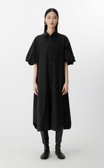 Dress / JNBY Cotton Twill A-Line Short Sleeve Dress