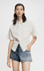 Shirt / JNBY Slim Fit Short Sleeve Shirt (100% Cotton)