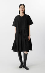 Dress / JNBY Cotton Pleated Waist Short Sleeve Dress