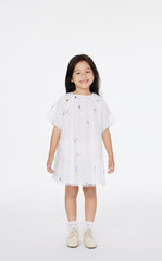 Dress / jnby by JNBY Pleated A-Line Mesh Dress