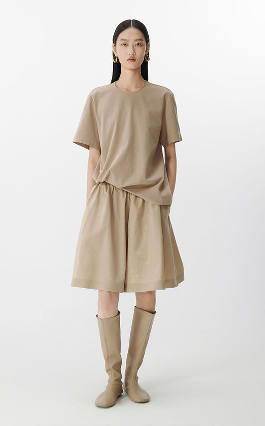 T-shirt / JNBY Sculpted Oversized Tee with Metal Button