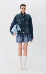 Shorts / JNBY Wide-Leg Rolled Denim Shorts