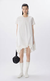 Dress / JNBY A-Line Pleated Cotton Blend Dress