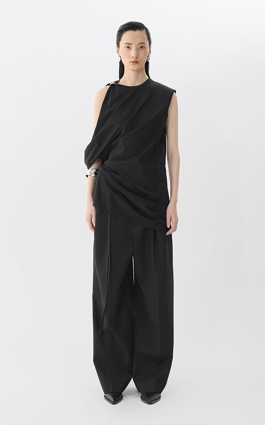 Dress / JNBY Twisted Cotton Sleeveless Dress