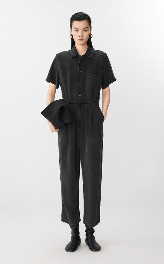 Jumpsuit / JNBY Rolled Tencel Denim Jumpsuit