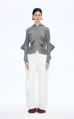 Sweater / JNBY Textured Stretch Longline Hooded Cardigan