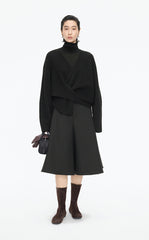 Sweater /(ESG)JNBY Loose Overlap Front Wool Pullover