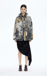 Coat / JNBY A-Line Jacquard Wool Blend Jacket