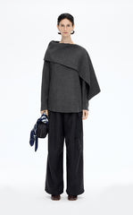 Coat / JNBY Relaxed Wool Silk Blend Jacket