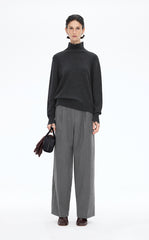 Pants / JNBY Ruched Waist Fringe Wide-Leg Pants