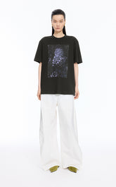 T-shirt / JNBY Hand-Drawn Graphic Loose Cotton Tee