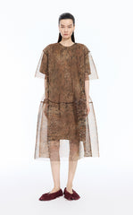 Dress / JNBY Kew Gardens Pleated Printed A-Line Dress
