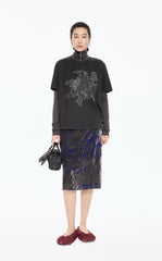 T-Shirt / JNBY Peony Shadow Print Cotton Tee