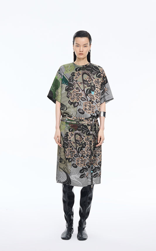 Shirt / JNBY Silk Printed Relaxed Top