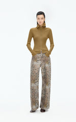 Sweater / JNBY Fitted Wool Blend Cropped Cardigan