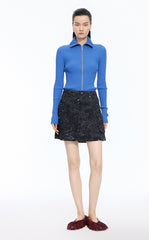 Sweater / JNBY Fitted Wool Blend Cropped Cardigan