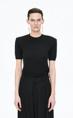 Sweater / JNBY Wool Stretch Short Sleeve Pullover