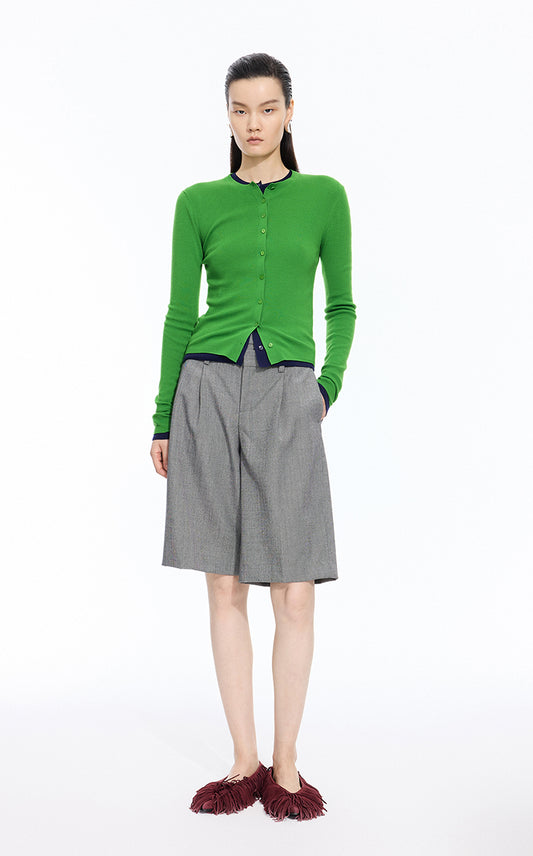 Sweater / JNBY Slim Wool Stretch Cardigan