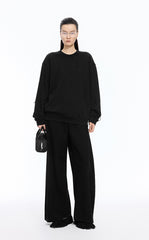 Sweatshirt / JNBY Loose Cotton Fringe Sweatshirt